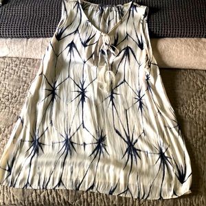 Sleeveless Blouse with Tasseled Tie Large